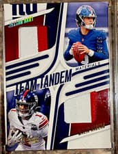 2025 Panini Absolute Team Tandem Materials Jaxson Dart / Malik Nabers #TTM-NGS card