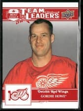 Gordie Howe 2025-26 Upper Deck Detroit Red Wings Centennial Team Leaders card