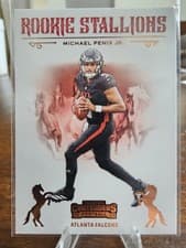 Michael Penix Jr. 2024 Panini Contenders Rookie Stallions card