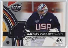 2025-26 SP Game Used 2025 4 Nations Face-Off Fabrics Jeremy Swayman #4N-SW card