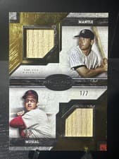 2025 Topps Tier One Dual Player Relics Mickey Mantle / Stan Musial #DPR-MM card