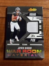 2025 Panini Absolute War Room Materials Jayden Higgins #WRM-JHS card