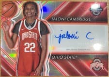 2024-25 Bowman's Best University Possession Arrow Autographs Jaloni Cambridge #PAA-JC card