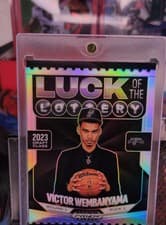 2024-25 Panini Prizm Black Luck of the Lottery Victor Wembanyama #14 card