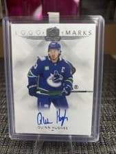 2024-25 Upper Deck The Cup Logomarks Quinn Hughes #LM-QH card