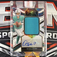 2025 Panini Prizm Rookie Patch Autographs Quinn Ewers #26 card