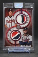 Ronald Acuña Jr. / Chipper Jones 2025 Topps Tribute Dual-Player Relics card