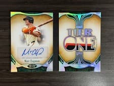 2026 Topps Tier One Autographed Tier One Relics Die Cut Book Matt Chapman #ARDB-MC card