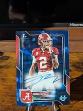 Zabien Brown 2025 Bowman University Chrome Sapphire Chrome Prospect Autographs card