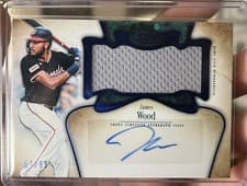 2026 Topps Tier One Autographed Tier One Jumbo Relics James Wood #AT1JR-JW card