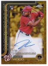 2025 Topps Gilded Collection Chrome Gold Autographs James Wood #CGA-JW card