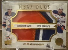 2024-25 Upper Deck Premier Premier Mega Jersey Duos Connor McDavid/Leon Draisaitl #PM2-MD card