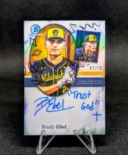 Brady Ebel 2025 Bowman Draft Draft Prospect Portrait Autographs card