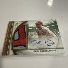 Paul Goldschmidt 2025 Topps Museum Collection Momentous Material Jumbo Patch Autographs card