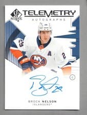 2024-25 SP Authentic Telemetry Autographs Brock Nelson #T-BN card