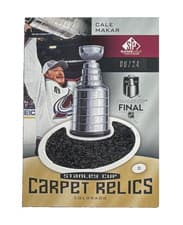 Cale Makar 2024-25 SP Game Used 2022 Stanley Cup Carpet Relics card