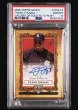 2025 Topps Gilded Collection Topps Gallery of Gold Autographs Frank Thomas #GOG-FT card