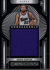 2024-25 Panini Obsidian Unbreakable Memorabilia Devin Carter #UM-DVN card