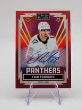 2025-26 O-Pee-Chee Platinum Retro Red Auto Evan Rodrigues #R-47 card