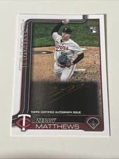 2025 Topps Update Real One Golden Mirror Autographs Zebby Matthews #283 card