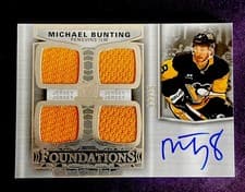 2024-25 Upper Deck The Cup Foundations Quad Jersey Michael Bunting #F-BU card