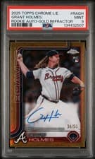 Grant Holmes 2025 Topps Chrome Logofractor Edition Rookie Autographs card