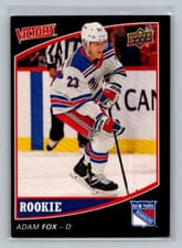 Adam Fox 2020 Upper Deck National Hockey Card Day Victory Black Rookies card