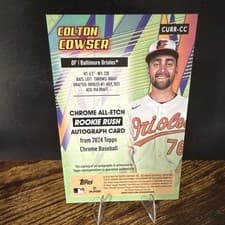 2024 Topps Chrome Update All-Etch Rookie Rush Autograph Colton Cowser #CURR-CC card