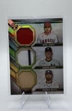 Aaron Judge / Mookie Betts / Mike Trout 2024 Topps Triple Threads Relic Combo card
