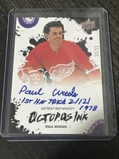 2025-26 Upper Deck Detroit Red Wings Centennial Octopus Ink Paul Woods #OI-PW card
