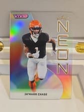 2025 Leaf Vivid Neon Ja’Marr Chase #NB-27 card