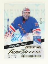 2024-25 Upper Deck Credentials Acetate Ticket Access Igor Shesterkin #TA-IS card