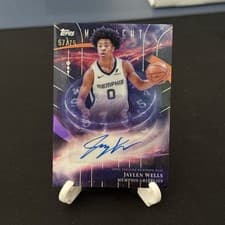 2025-26 Topps Midnight Stroke of Midnight Autographs Jaylen Wells #SM-JWE card