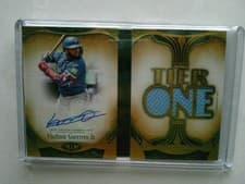 2026 Topps Tier One Autographed Tier One Relics Die Cut Book Vladimir Guerrero Jr. #ARDB-VG