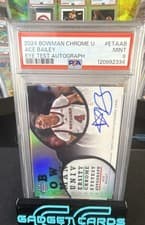 2024-25 Bowman University Chrome Eye Test Autographs Ace Bailey #ETA-AB card