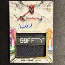 2025 Topps Inception Inception Autograph Jumbo Relic Hat Jhonkensy Noel #IAJH-JN card
