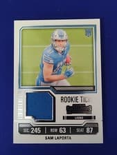 Sam LaPorta 2023 Panini Contenders Rookie Ticket Swatch card