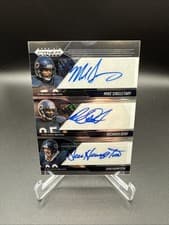 2025 Panini Prizm Black Triple Autographs Dan Hampton/Mike Singletary/Richard Dent #10 card