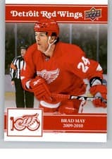 2025-26 Upper Deck Detroit Red Wings Centennial Base Set Brad May #46 card
