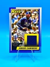 2025 Topps Update 1990 Topps Baseball Relics Junior Caminero #90RU-JCA card