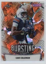 2025 Leaf Vivid Bursting With Talent Cam Coleman #TB-9 card