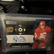2025-26 Upper Deck Black Diamond Gemography Auto Theoren Fleury #G-TF card