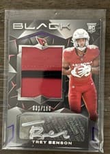2024 Panini Black Rookie Patch Autographs Trey Benson #218 card