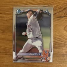 2025 Bowman Chrome Prospects Jonah Tong #BCP-105 card