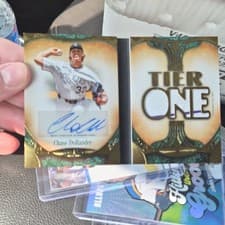 2026 Topps Tier One Autographed Tier One Relics Die Cut Book Chase Dollander #ARDB-CD card