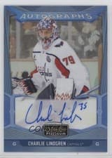 2024-25 O-Pee-Chee Platinum Blue Rainbow Autographs Charlie Lindgren #BA-LI card