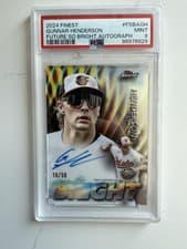Gunnar Henderson 2024 Finest Future So Bright Autographs card