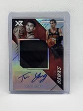 Trae Young 2018 Panini Chronicles XR Rookie Jumbo Swatch Autographs card