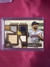 2025 Topps Museum Collection Single Player Primary Pieces Quad Relics Jose Altuve #SPPQ-JAL card