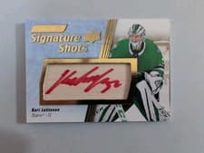 2024-25 Upper Deck Engrained Icons Signature Shots Manufactured Stick Relics Kari Lehtonen #SS-KA card